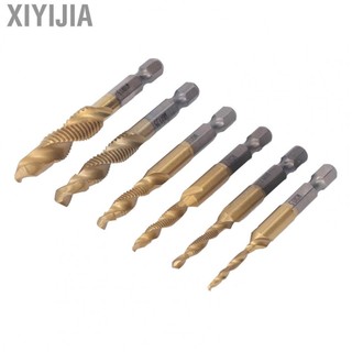 Xiyijia Threaded Drill Taps  6Pcs Antioxidant HHS Thread Tapping Tool for Thick Cast Iron