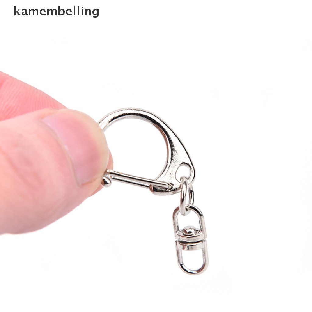 Set 10 Vòng Móc Khóa Ngắn Màu Bạc Bóng DIY