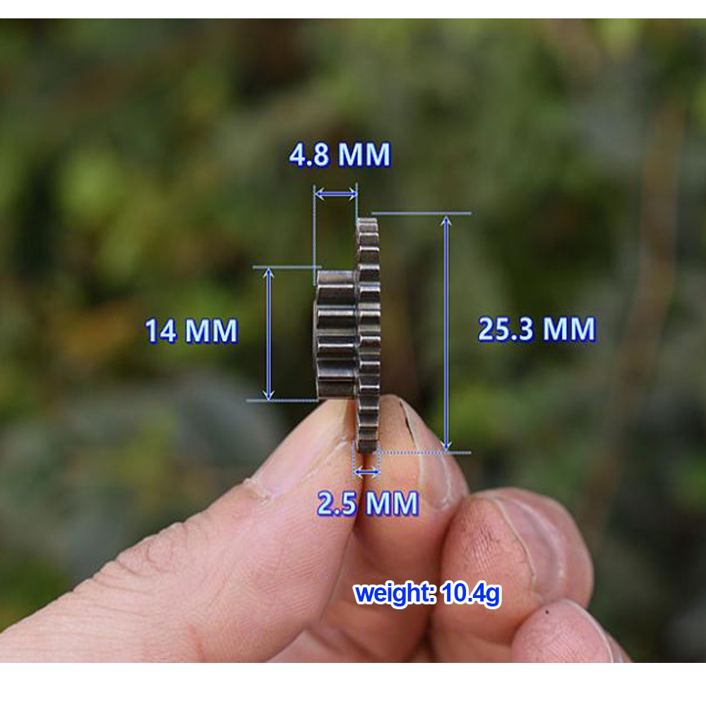 Bộ 3 Bánh Răng Giảm Tốc 30124.1A 0.8M 1M 25.3mm 30T + 12 Răng Kim Loại