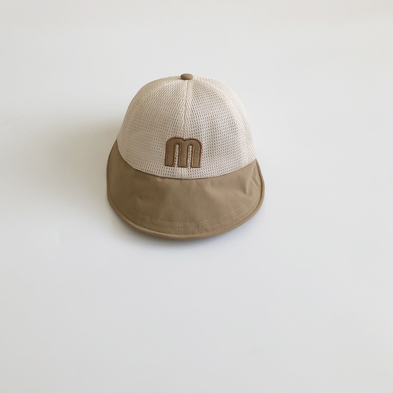 Nón Tai Bèo Vành Rộng Phối Lưới In Chữ Thời Trang Mùa Hè Cho Bé