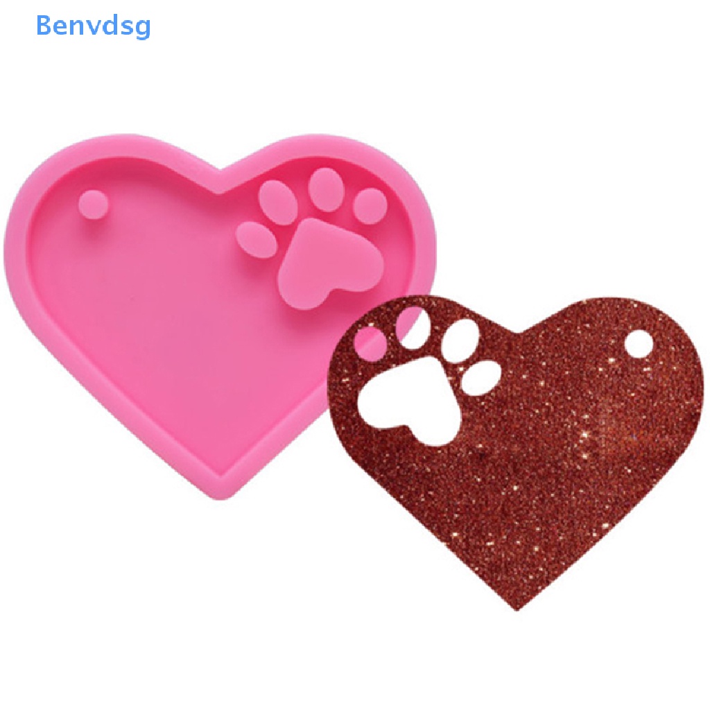 Khuôn silicone Hình Trái Tim Làm Móc Khóa DIY