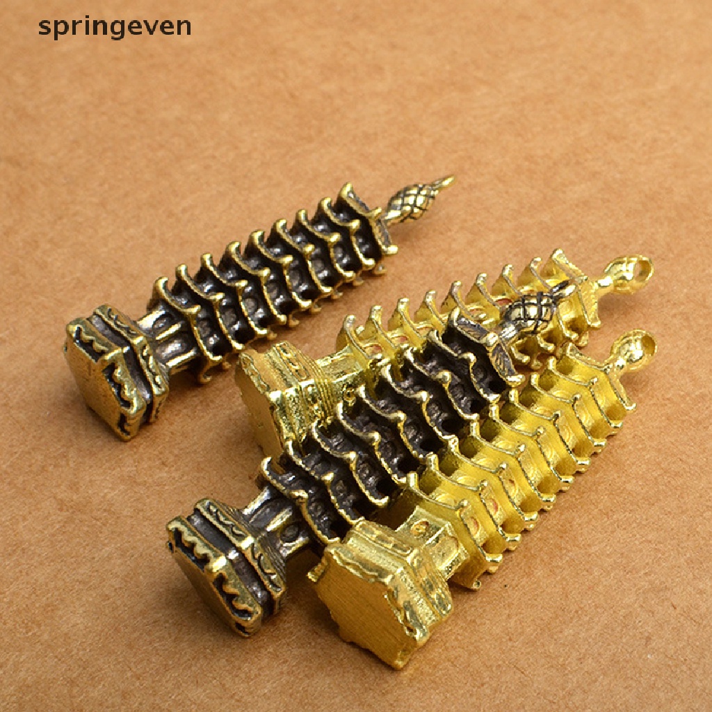 Springeven Mặt Dây Chuyền Hình Tháp Cicada Truyền Thống Trung Quốc Chín Tấc Bằng Đồng Thau Giúp Học Tập