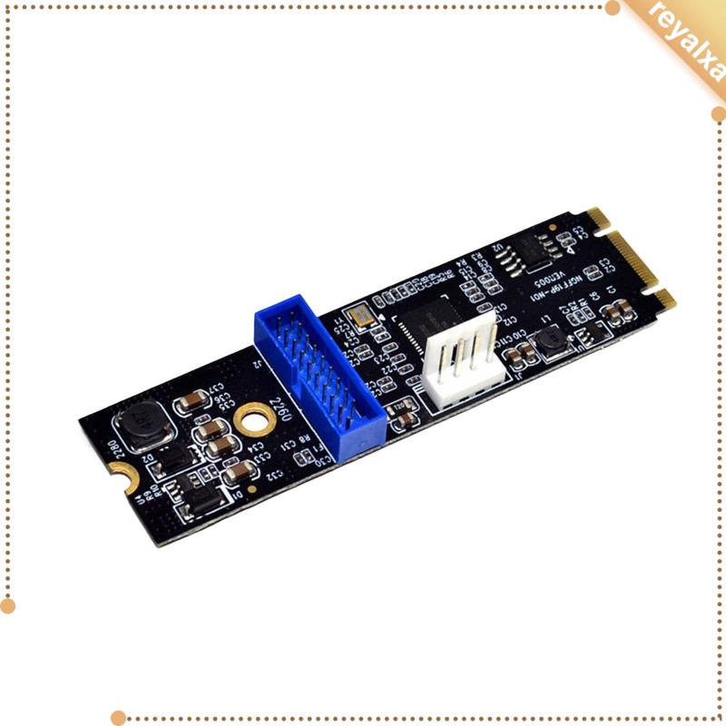 Thẻ Chuyển Đổi Mở Rộng M.2 Sang USB 3.0 19 Pin 2 Cổng USB 3.0 Cho Máy Tính Để Bàn