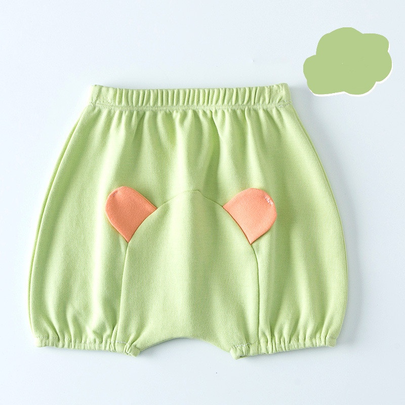 Quần Short Cotton Mềm Mại Thoáng Khí In Họa Tiết Hoạt Hình Đáng Yêu Cho Bé 0-5 Tuổi