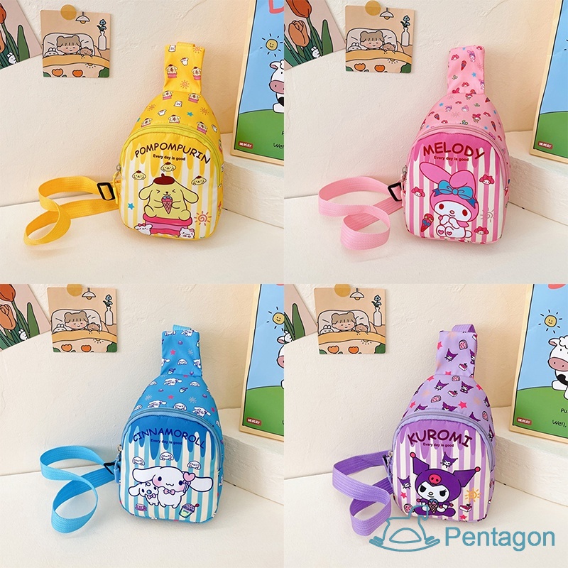 Túi Đeo Chéo In Họa Tiết Hoạt Hình Dễ Thương Phong Cách Hàn Quốc