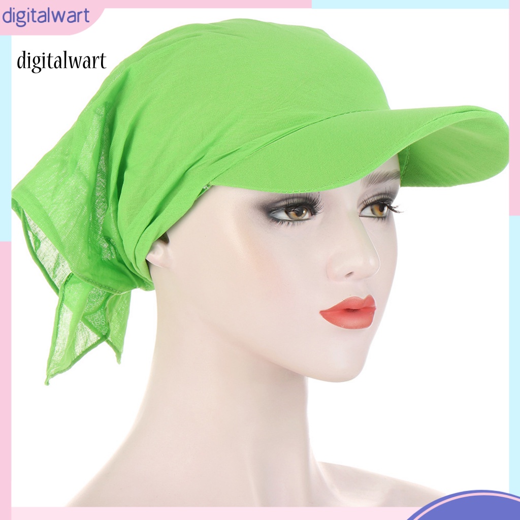 Kỹ Thuật Số| Mũ Turban Rộng Vành Che Nắng Thoáng Khí Màu Sắc Đơn Giản Thời Trang