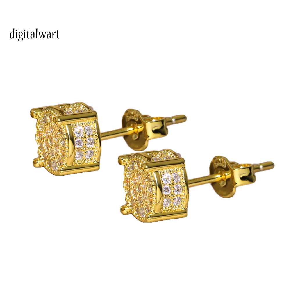 Kỹ Thuật Số| Đôi Khuyên Tai Tròn Đính Đá Thời Trang Cho Nữ