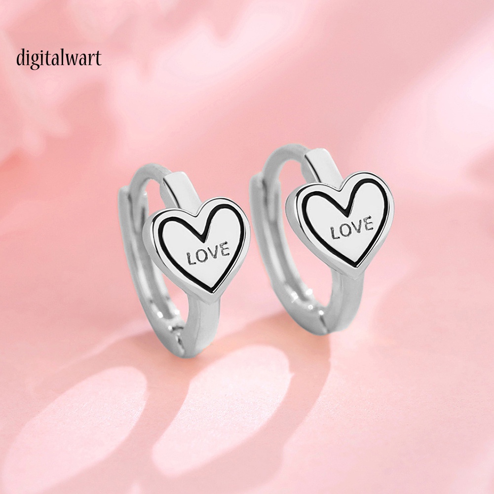 Kỹ Thuật Số| Khuyên Tai Kim Loại Hình Trái Tim Thời Trang Cho Nữ