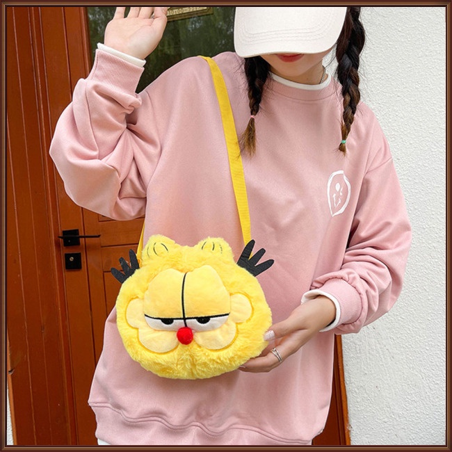 Túi Đeo Vai Bằng Vải Bông Họa Tiết Hoạt Hình Sáng Tạo Dễ Thương Cho Nữ