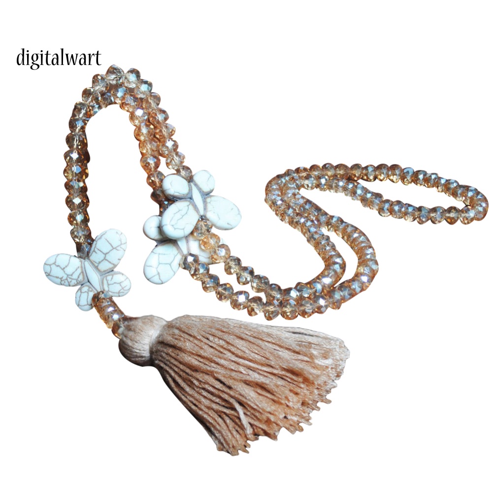 Kỹ Thuật Số| Vòng cổ HợP Kim DạNg Tua Rua HìNh BướM ĐíNh Đá NhiềU MàU