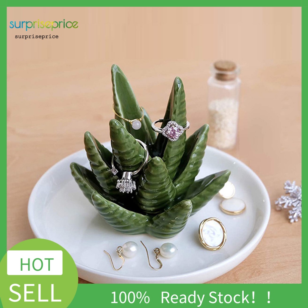 Đĩa Sứ Hình Lô Hội Trưng Bày Trang Sức Vòng Tay Dễ Vệ Sinh