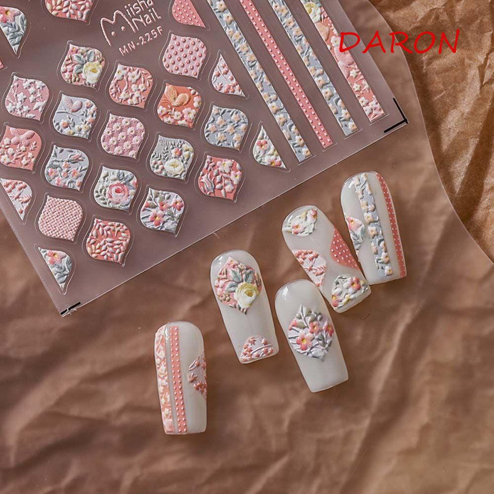 Miếng Dán Trang Trí Móng Tay Hình Hoa Lá / Nơ / Trái Tim Thời Trang Phong Cách Nhật Bản