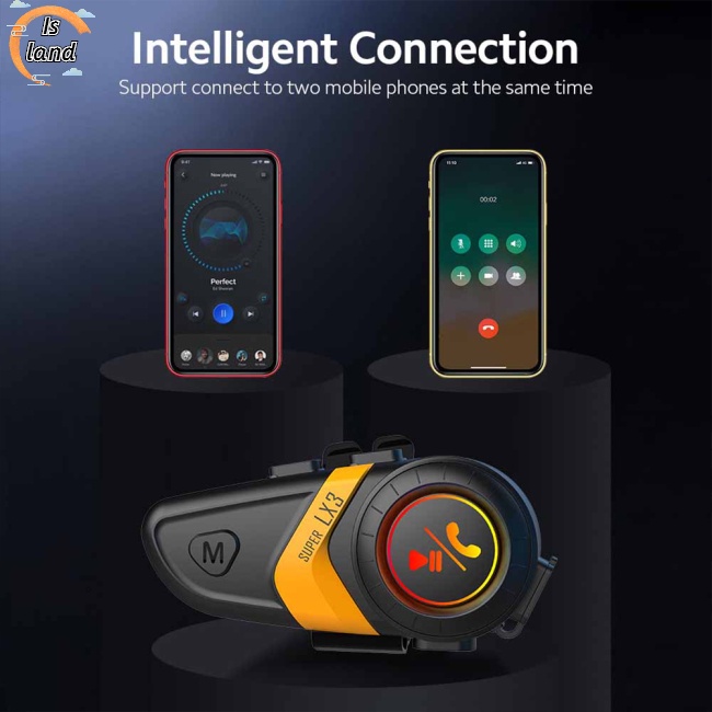 Tai Nghe Trùm Đầu Lx3 Tích Hợp Đèn Kết Nối Bluetooth 5.0 Giảm Tiếng Ồn Thông Minh Dùng Khi Lái Xe Mô Tô