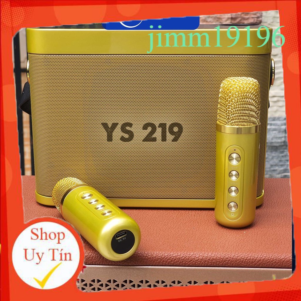 Loa bluetooth karaoke YS-219-Loa xách tay du lịch thời trang nghe nhạc, hát karaoke cực hay miễn Phí vận chuyển
