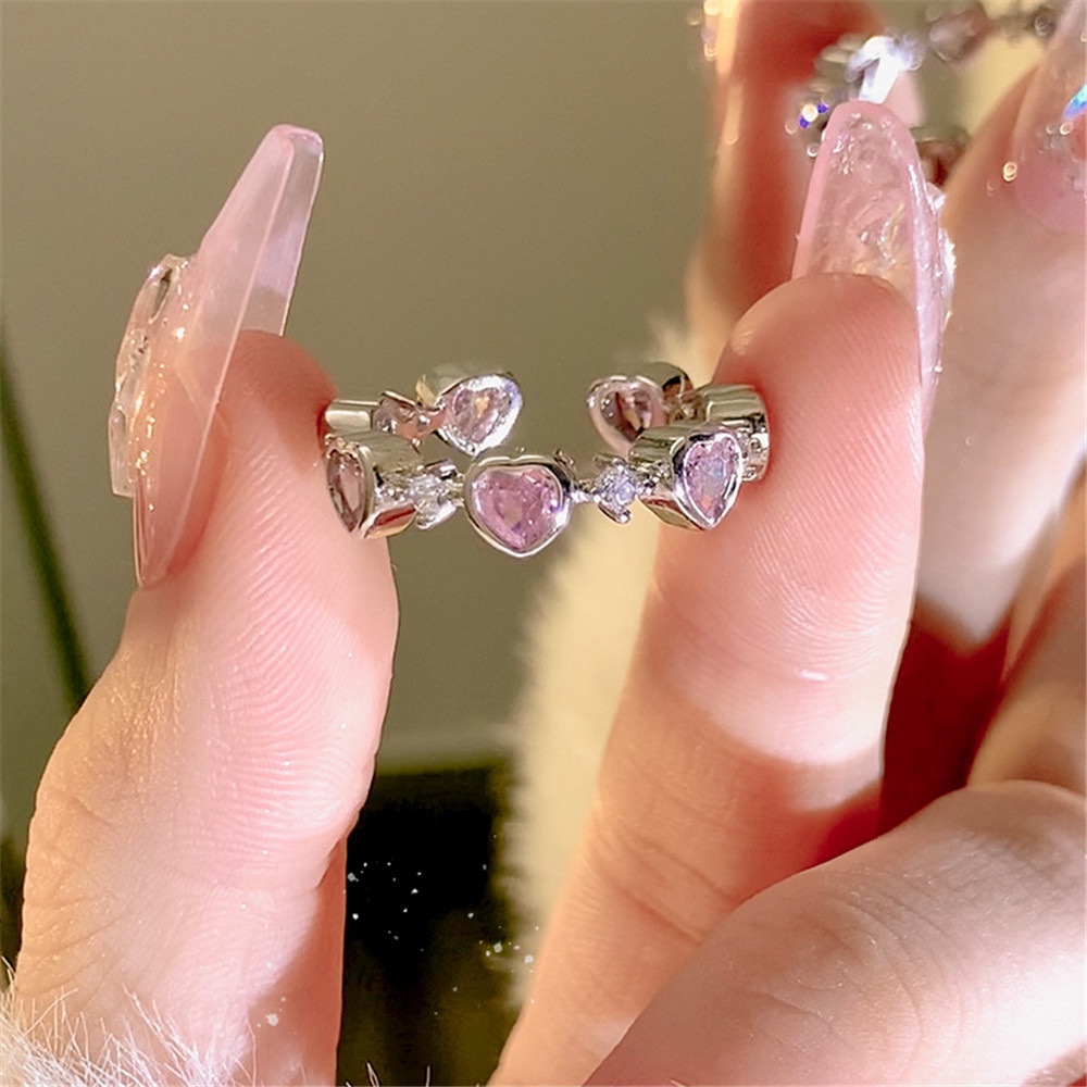 Nhẫn Hở Màu Hồng Có Thể Điều Chỉnh Kích Cỡ Boudoir MANYUE