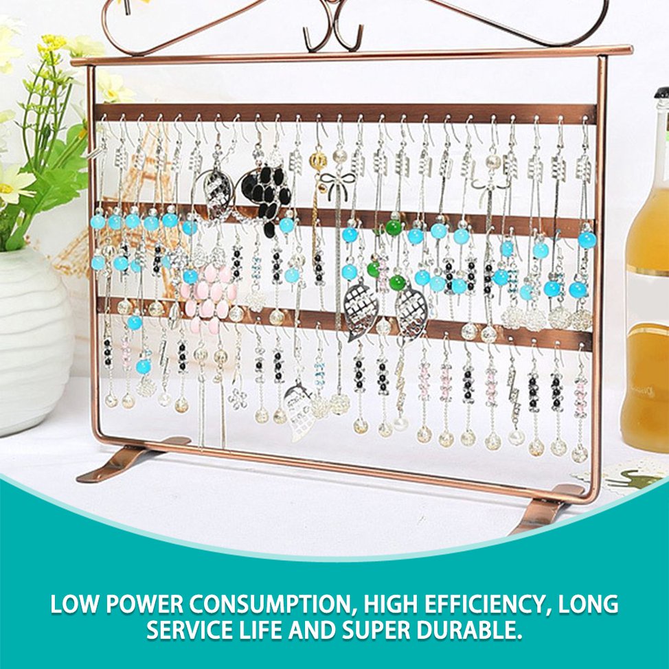 72 Hole Earrings Ear Studs Display Holder Stand Jewelry Organizer Rack