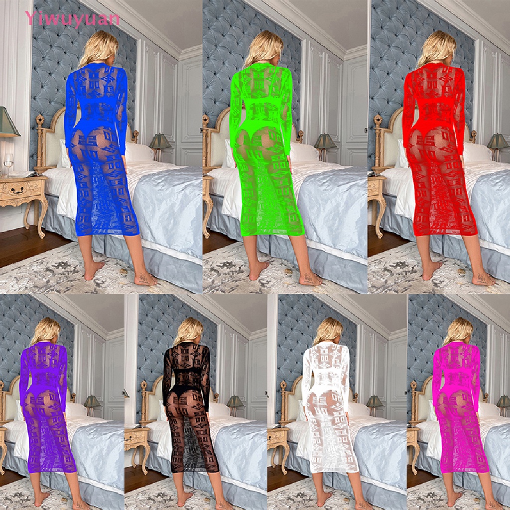 < Yiwuyuan > Bodysuit Lưới Xuyên Thấu Gợi Cảm Mới Cho Nữ