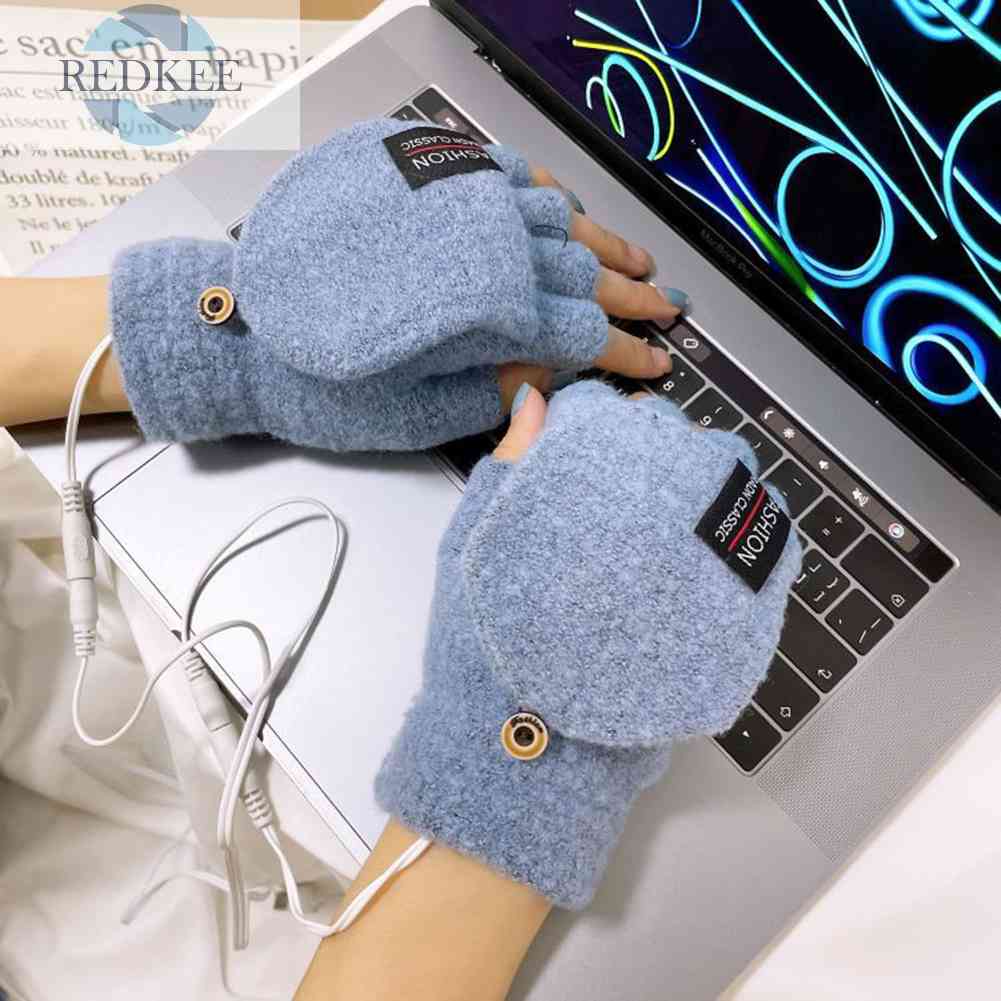 Găng Tay Giữ Ấm Chống Gió Mềm Mại Bằng Điện USB