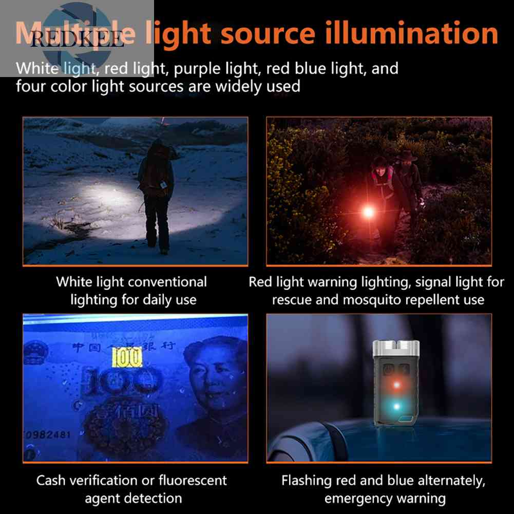 Móc Khóa Đèn Pin Mini Độ Sáng Cao 900LM