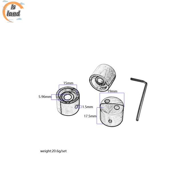 Núm Vặn Điều Chỉnh Âm Lượng Thay Thế Cho Đàn Guitar Kèm Tua Vít