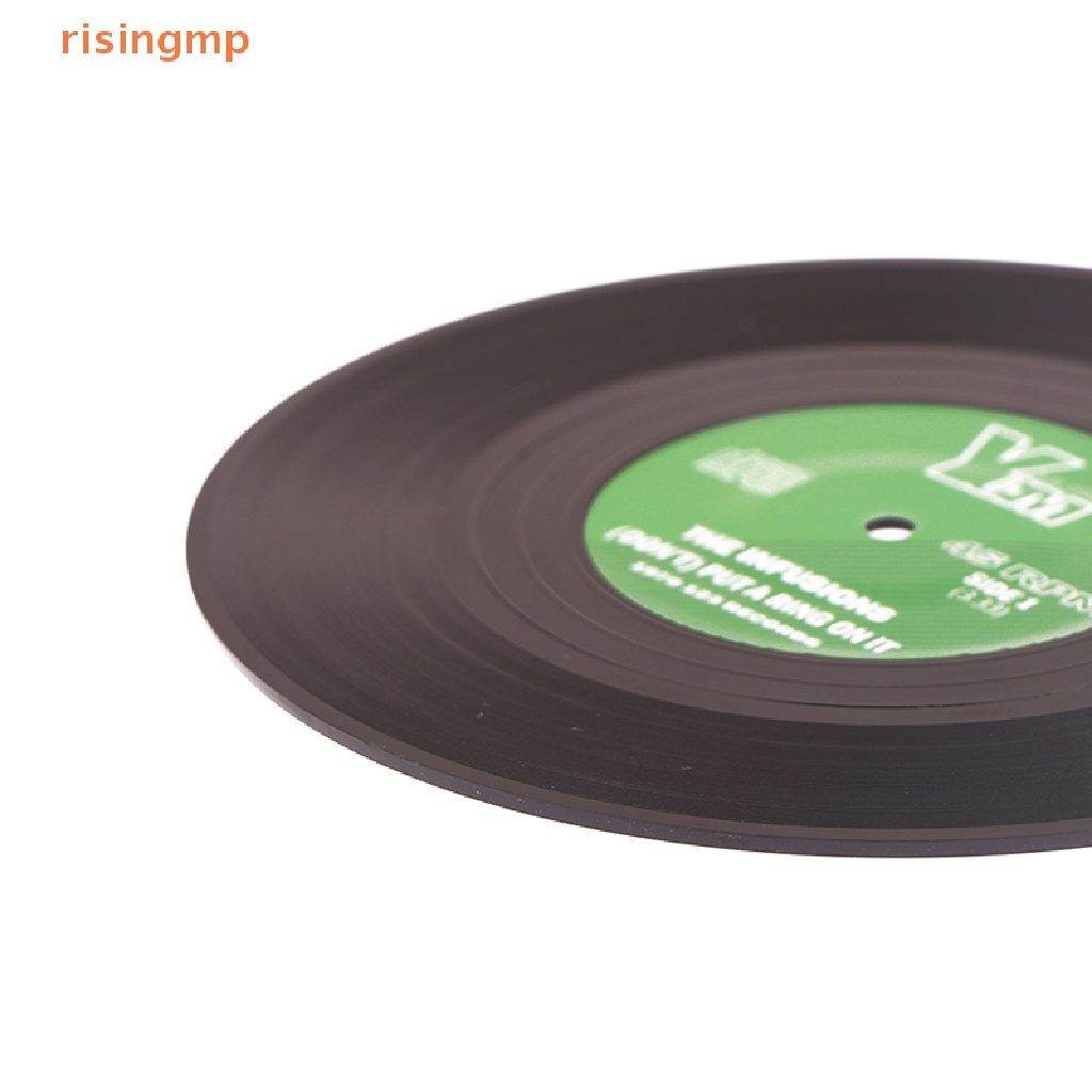 Set 2 / 4 Đế Lót Cốc Bằng Nhựa Chống Trượt Phong Cách Retro