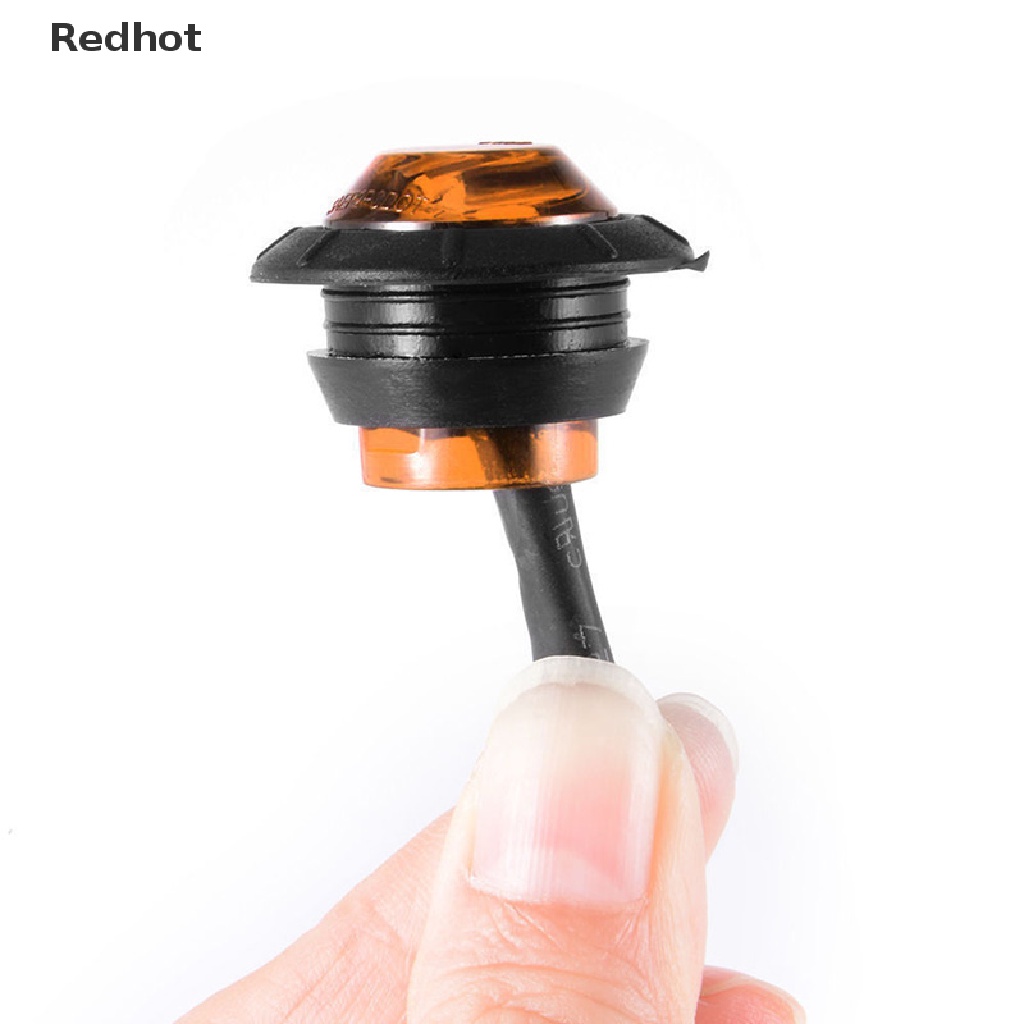 1x 3 / 4 &quot;Đèn Đánh Dấu 3LED 12V Ánh Sáng Vàng Hổ Phách