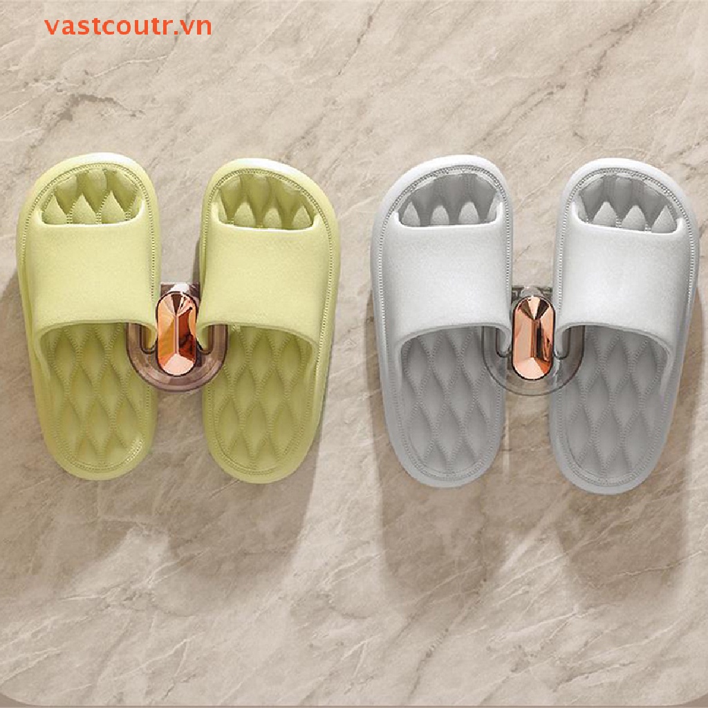 Giá Treo Dép Gắn Tường Không Cần Đục Lỗ Thoát Nước Tiện Dụng Cho Nhà Tắm