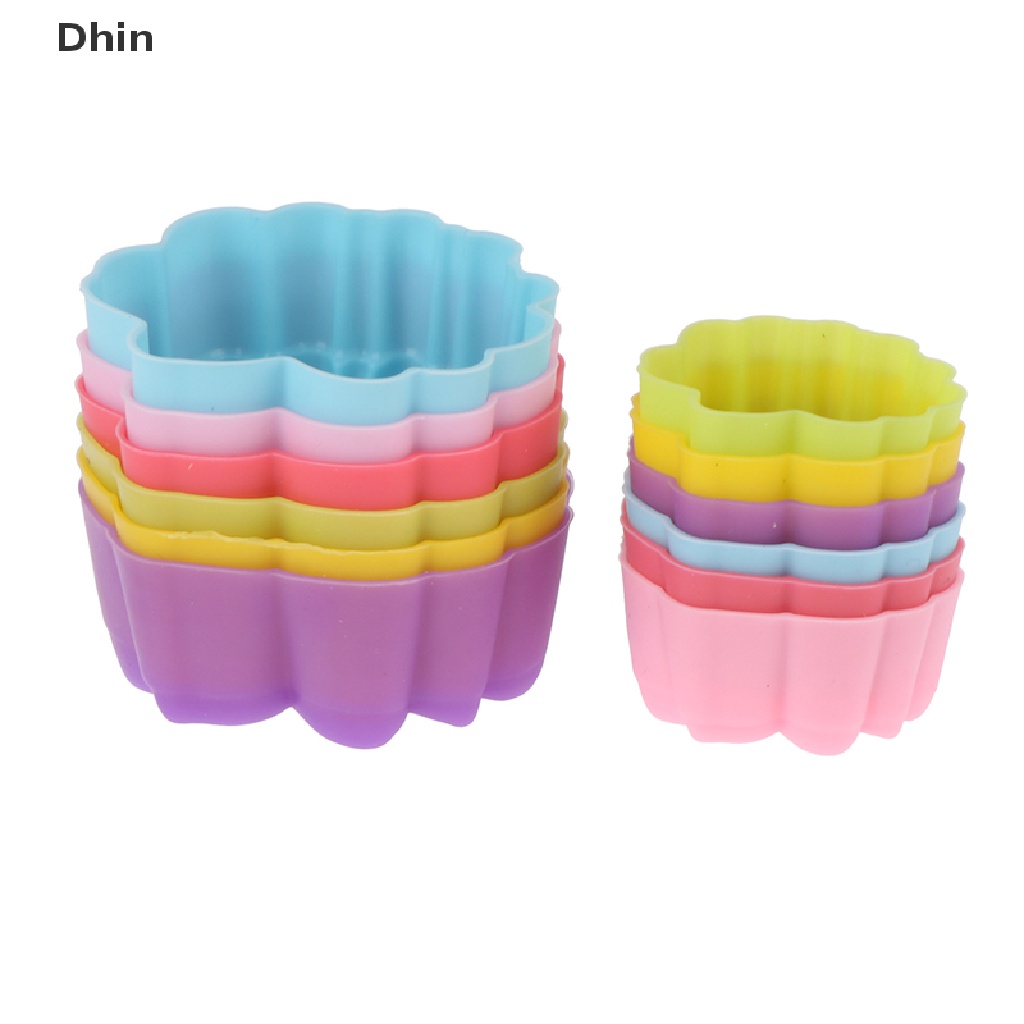 Set 5 Khuôn Silicone 3 / 5cm Làm Bánh Muffin Tái Sử Dụng Tiện Lợi