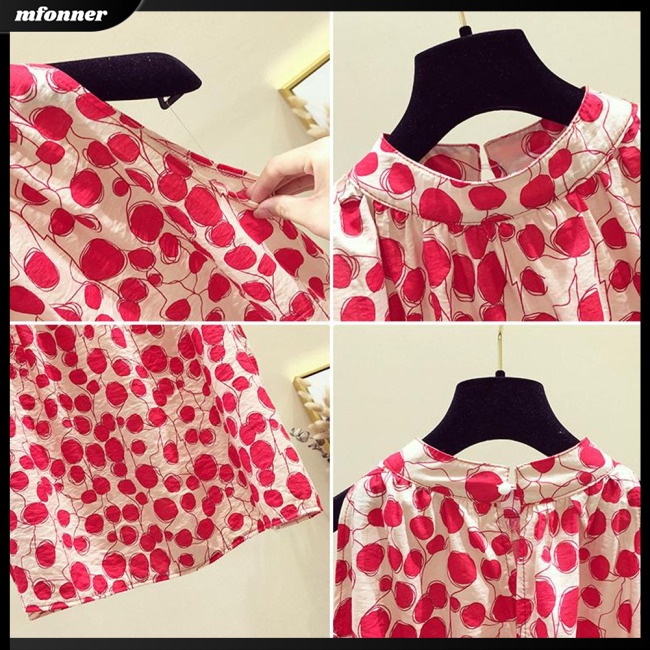 Áo Sơ Mi Chiffon Cổ Tròn Không Tay Thoáng Khí Thân Thiện Với Da In Họa Tiết Hoa Thời Trang Cho Nữ