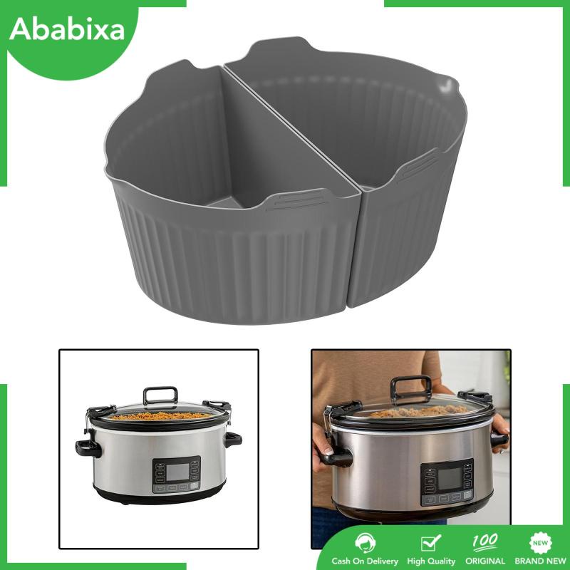 Tấm Lót Nồi Nấu Ăn Chậm / Chia Ngăn Bằng Silicone Chịu Nhiệt Độ Cao 7.8Qt