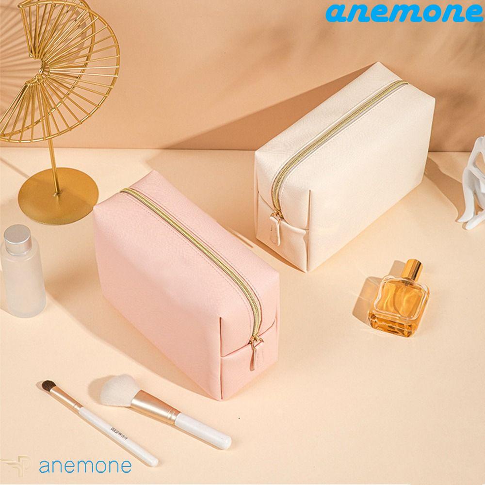 Túi Đựng Đồ Trang Điểm Màu Sắc Kem Có Khóa Kéo Tiện Dụng