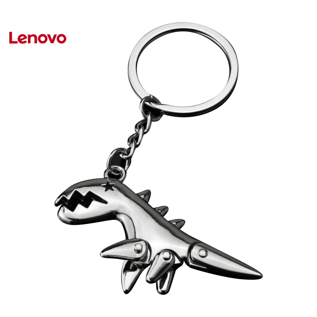 Móc Khóa Kim Loại Mạ Điện Hình Khủng Long Mắt Ngôi Sao Đa Năng