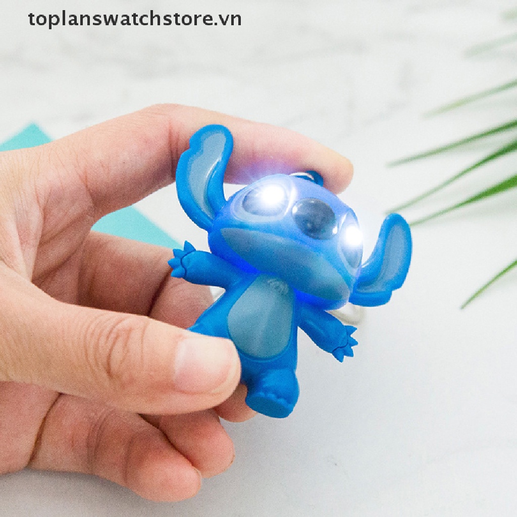 1 Móc Khóa Hình Stitch Có Đèn LED Dễ Thương