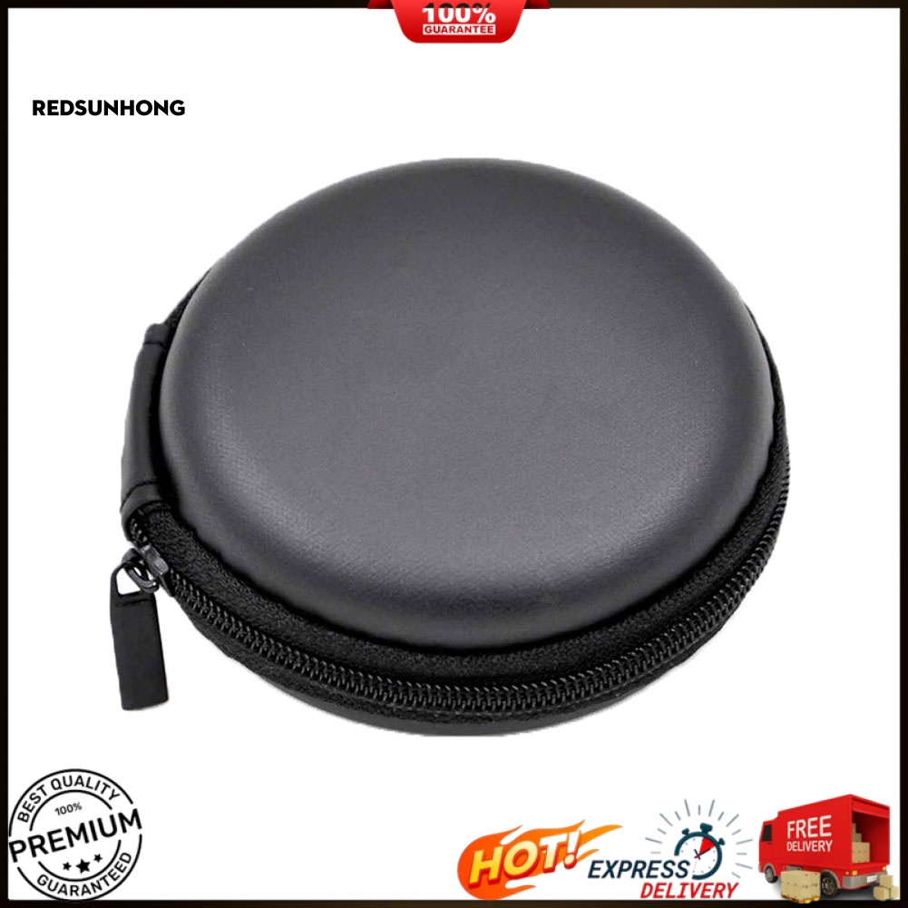 Túi Tròn Chống Sốc Đa Năng Có Khóa Kéo Dùng Đựng Tai Nghe Tiện Dụng