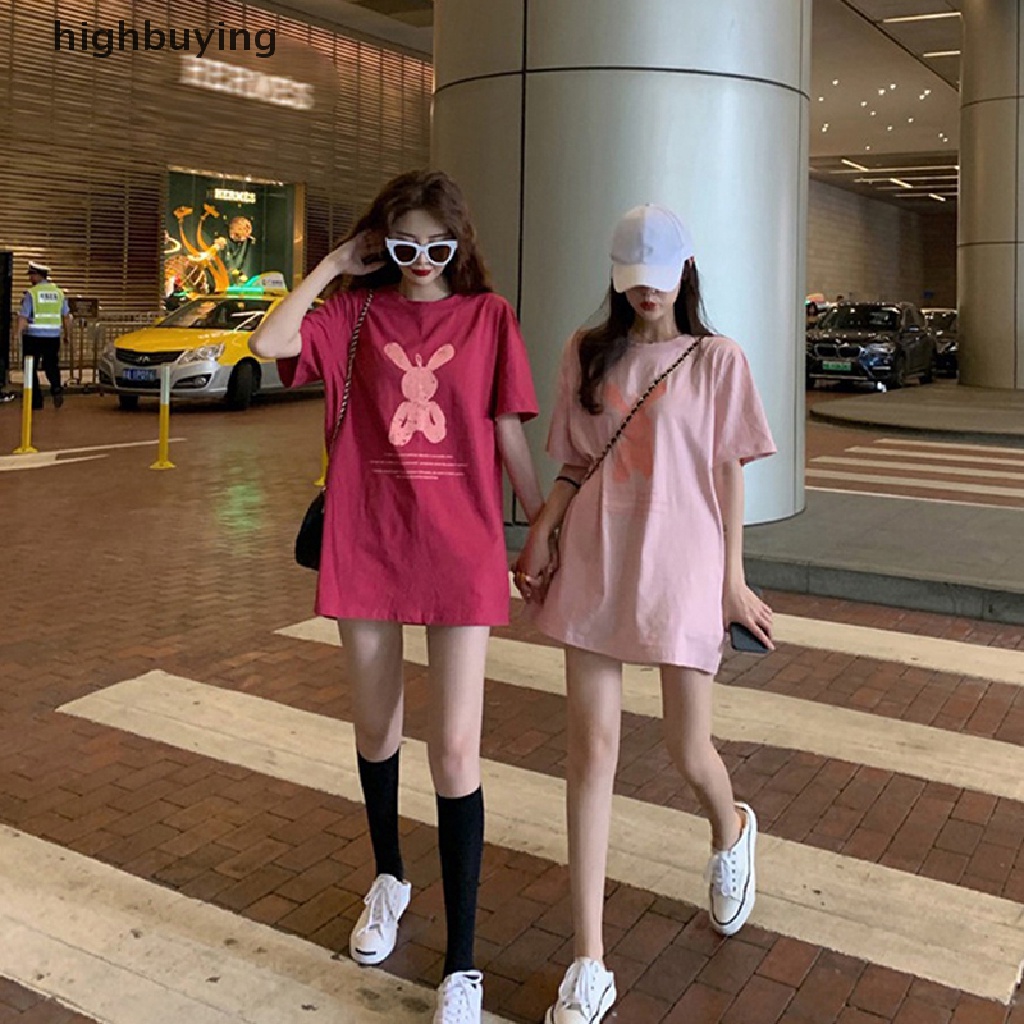 Áo Thun Tay Ngắn Cổ Tròn In Hình Thỏ Belle Dành Cho Nữ