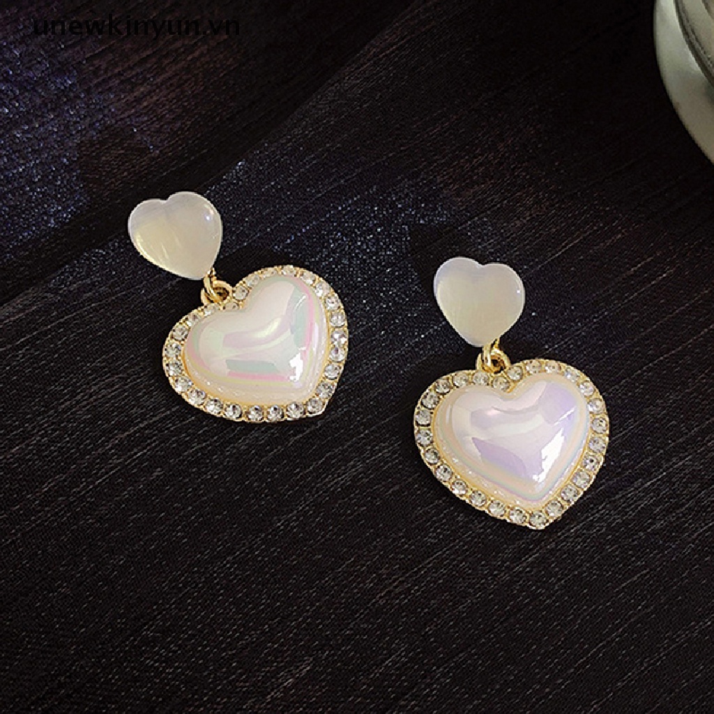 Dây Chuyền Mặt Hình Trái Tim Đính Ngọc Trai Lãng Mạn