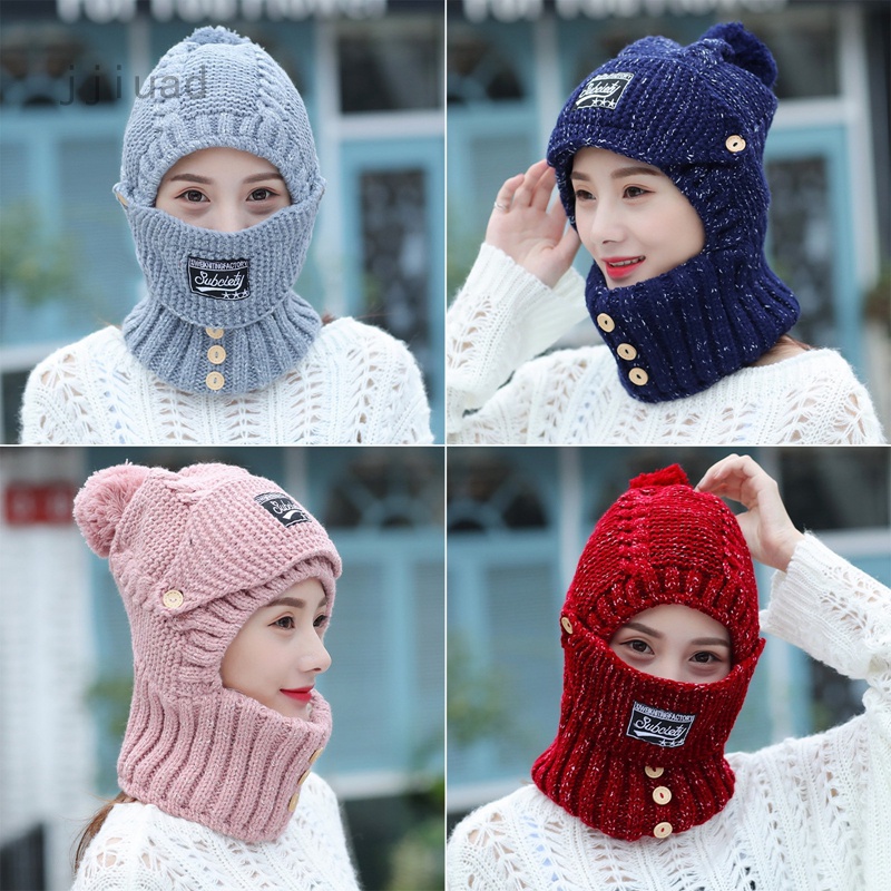 Hàng Mới Về Mũ Len Kèm Mặt Nạ Bảo Vệ Tai Chống Gió Giữ Ấm