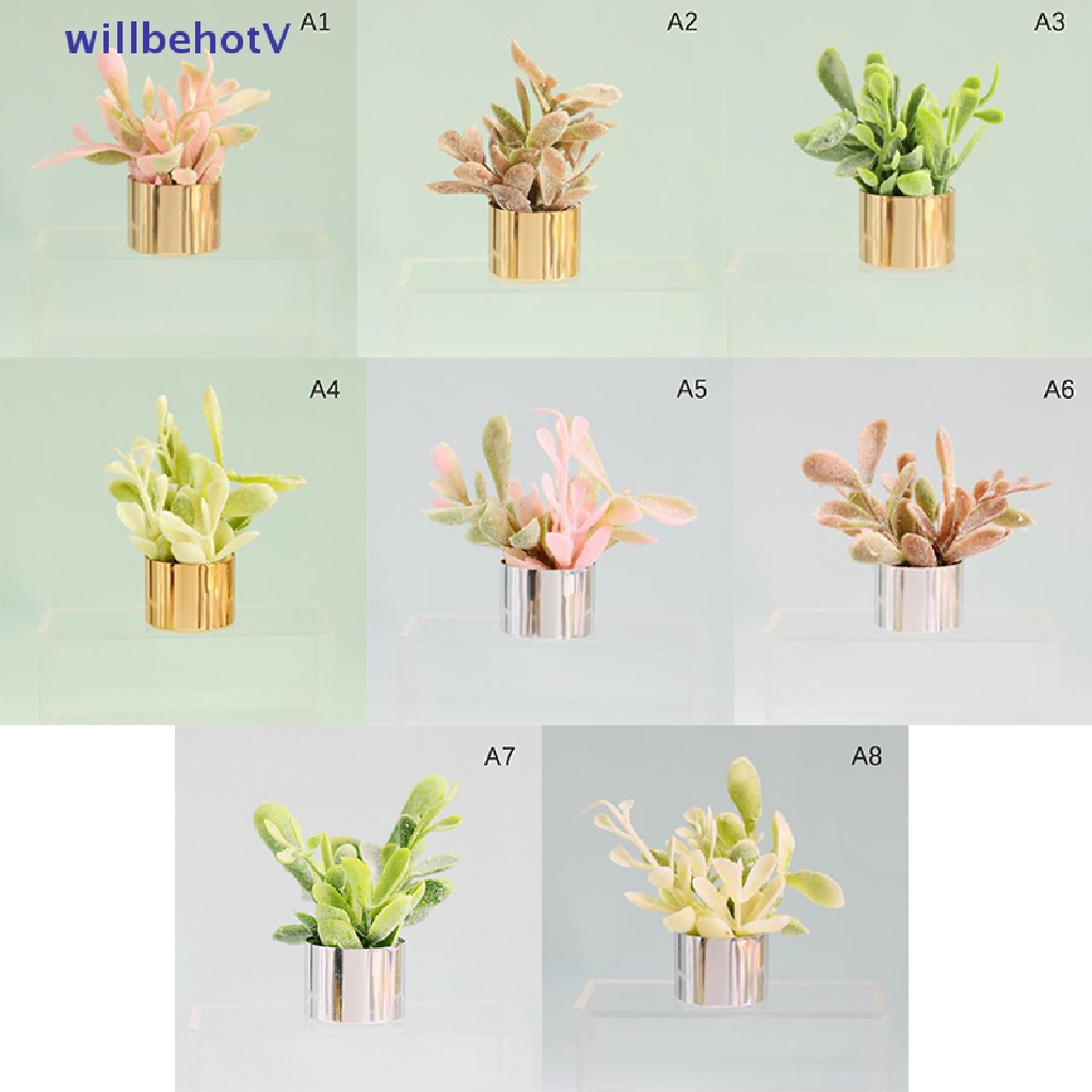 [WillbehotV] Mô Hình Chậu Cây Hoa Mini Trang Trí Nhà Búp Bê Tỉ Lệ 1 / 6 1 / 8