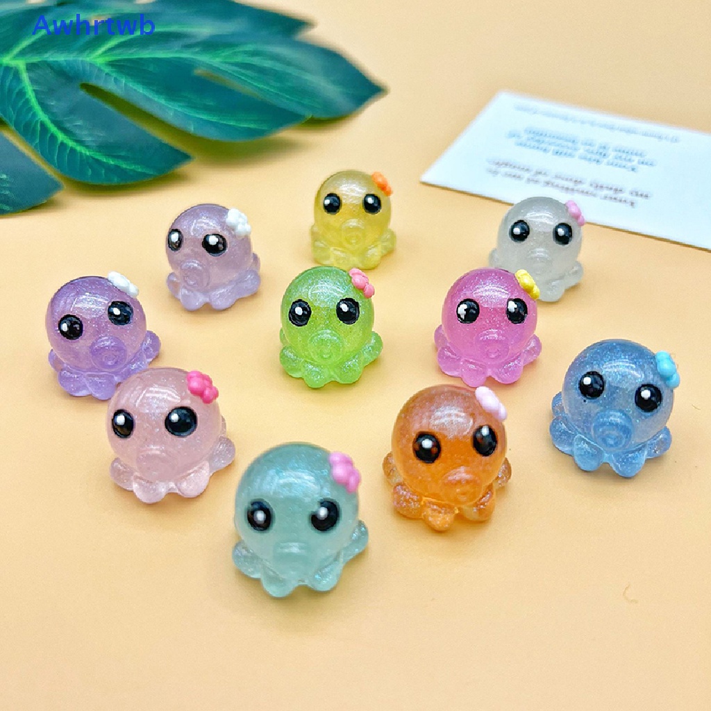 Set 2 Tượng Bạch Tuộc Dạ Quang Trang Trí Tiểu Cảnh Mới