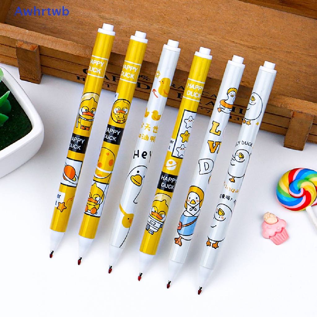 Bút Mực Gel Họa Tiết Vịt Hoạt Hình Dễ Thương Cho Học Sinh Mới