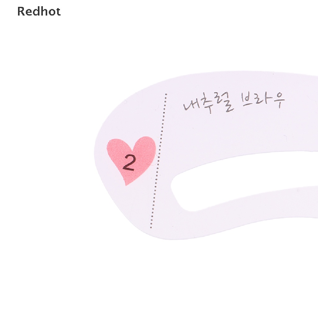 &lt; Redhot &gt; Set 10 Túi Thẻ Khuôn Vẽ Lông Mày 3 Kiểu Có Thể Tái Sử Dụng