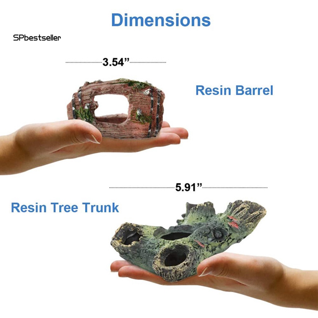 Set 12 Hang Động Bằng Nhựa Dùng Trang Trí Bể Cá