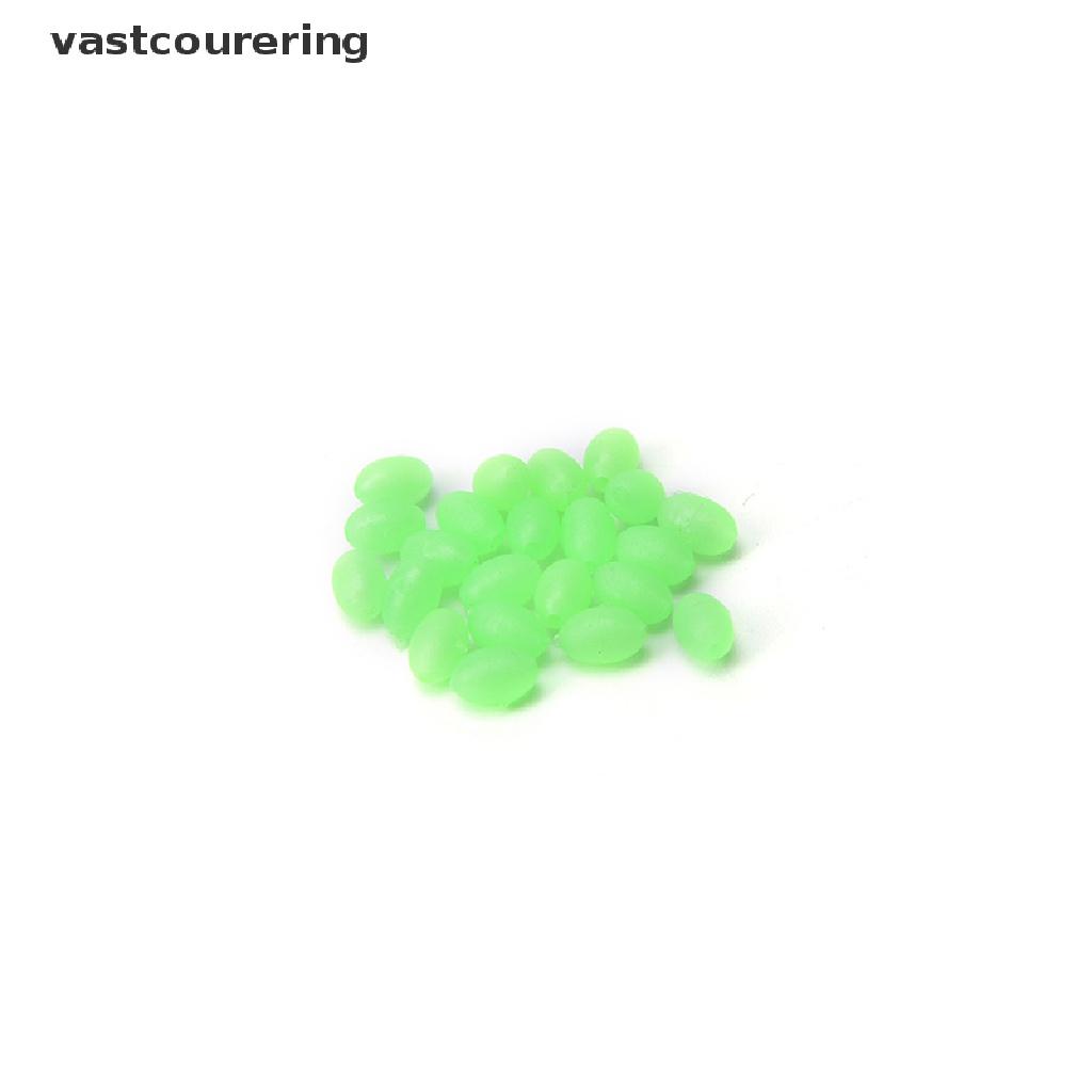 Set 100 Hạt Phát Quang Hình Oval Mềm Mại Kích Thước 5mm / 8mm / 10mm Dùng Trong Câu Cá