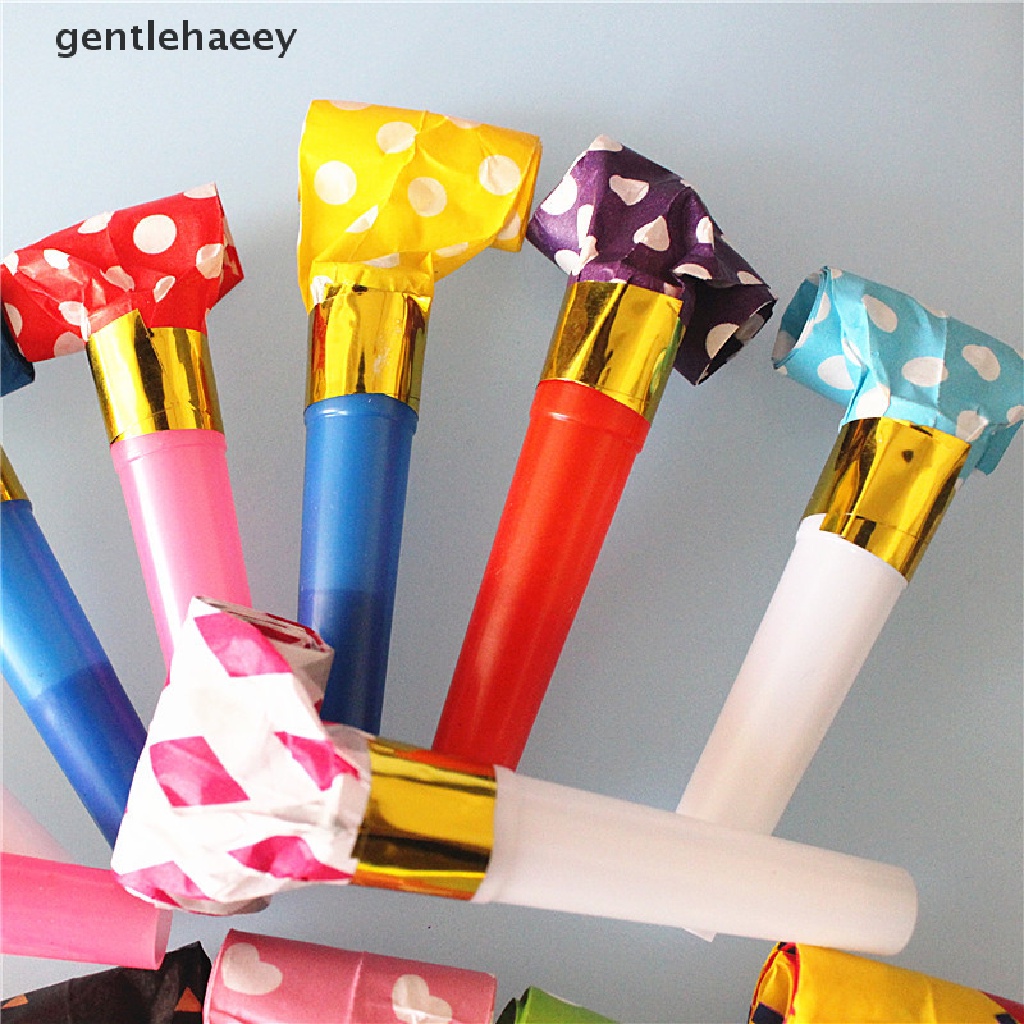 Set 10 Còi Thổi Nhiều Màu Sắc Trang Trí Tiệc Sinh Nhật Cho Bé