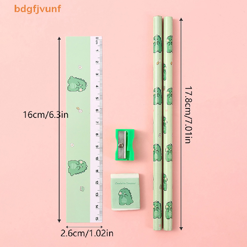 1 Set Bút Chì Kèm Đồ Chuốt Họa Tiết Hoạt Hình Cho Bé