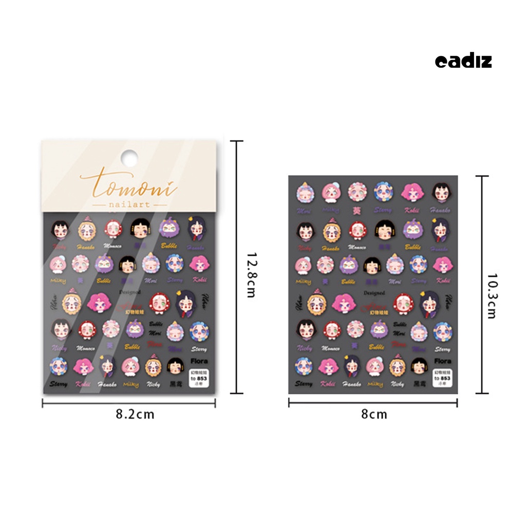 Nhãn Dán Trang Trí Móng Tay Họa Tiết Xương Kinh Dị 5D DIY