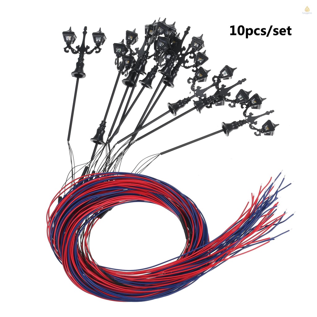 Set 10 Đèn Đường Ánh Sáng Trắng Ấm Áp Trang Trí Sân Vườn FT08