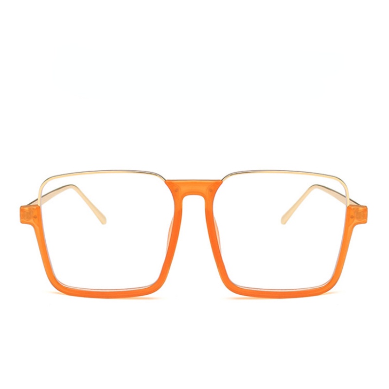 (AIMURUSI) COD Kính Râm Nửa Gọng Phẳng Đa Năng Gọng Lớn Chống Ánh Sáng Xanh Lam Phong Cách Hàn Quốc Cổ Điển