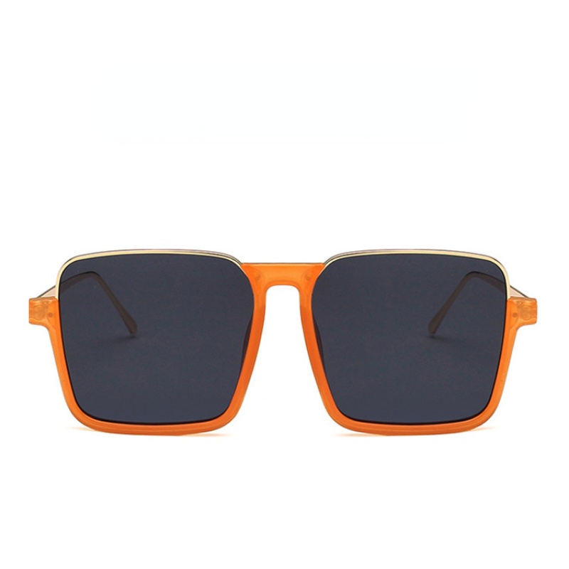 (AIMURUSI) COD Kính Râm Nửa Gọng Phẳng Đa Năng Gọng Lớn Chống Ánh Sáng Xanh Lam Phong Cách Hàn Quốc Cổ Điển