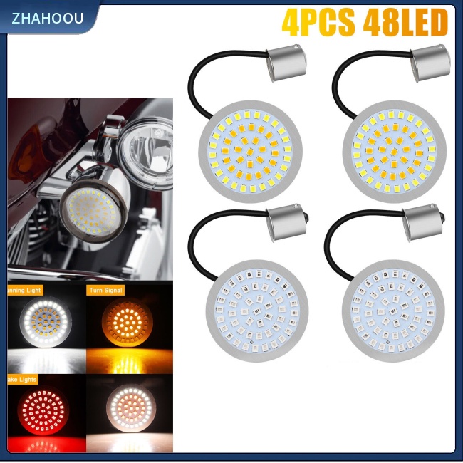 ☃Phụ Kiện Trang Trí Nhà Cửa Kiểu Dáng Dễ Thương Xinh Xắn☃ Bộ 4 Đèn Led Tín Hiệu 1157 1156 Chất Lượng Cao